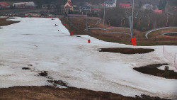 Horní část sjezdovky skiareálu Hlubočky