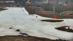 Horní část sjezdovky skiareálu Hlubočky