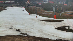 Horní část sjezdovky skiareálu Hlubočky