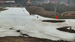 Horní část sjezdovky skiareálu Hlubočky