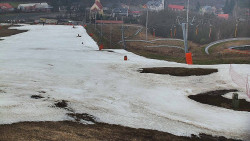 Horní část sjezdovky skiareálu Hlubočky