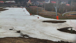 Horní část sjezdovky skiareálu Hlubočky