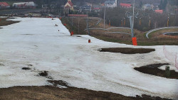 Horní část sjezdovky skiareálu Hlubočky