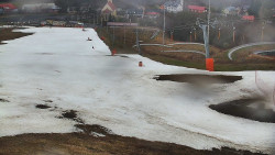 Horní část sjezdovky skiareálu Hlubočky