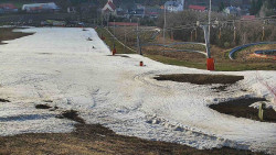 Horní část sjezdovky skiareálu Hlubočky