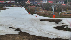 Horní část sjezdovky skiareálu Hlubočky