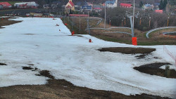 Horní část sjezdovky skiareálu Hlubočky