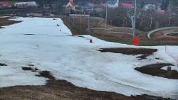 Horní část sjezdovky skiareálu Hlubočky