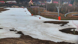 Horní část sjezdovky skiareálu Hlubočky