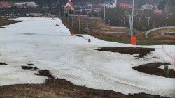 Horní část sjezdovky skiareálu Hlubočky