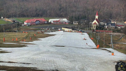 Horní část sjezdovky skiareálu Hlubočky