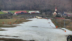 Horní část sjezdovky skiareálu Hlubočky