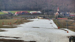 Horní část sjezdovky skiareálu Hlubočky