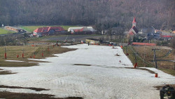 Horní část sjezdovky skiareálu Hlubočky