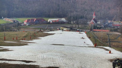 Horní část sjezdovky skiareálu Hlubočky