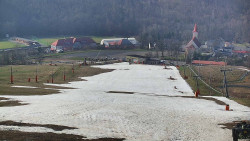 Horní část sjezdovky skiareálu Hlubočky