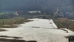 Horní část sjezdovky skiareálu Hlubočky