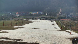 Horní část sjezdovky skiareálu Hlubočky