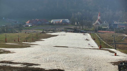 Horní část sjezdovky skiareálu Hlubočky
