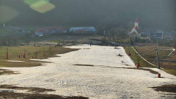 Horní část sjezdovky skiareálu Hlubočky