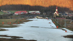 Horní část sjezdovky skiareálu Hlubočky