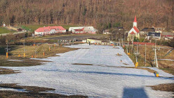 Horní část sjezdovky skiareálu Hlubočky