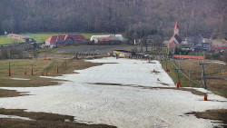 Horní část sjezdovky skiareálu Hlubočky