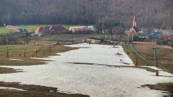 Horní část sjezdovky skiareálu Hlubočky