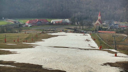 Horní část sjezdovky skiareálu Hlubočky