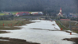 Horní část sjezdovky skiareálu Hlubočky