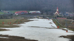 Horní část sjezdovky skiareálu Hlubočky