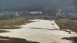 Horní část sjezdovky skiareálu Hlubočky