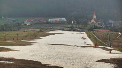 Horní část sjezdovky skiareálu Hlubočky