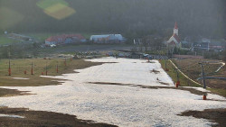 Horní část sjezdovky skiareálu Hlubočky