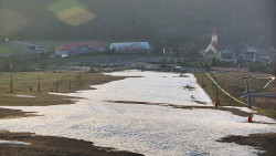 Horní část sjezdovky skiareálu Hlubočky