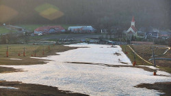 Horní část sjezdovky skiareálu Hlubočky