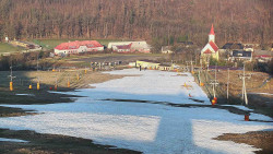 Horní část sjezdovky skiareálu Hlubočky