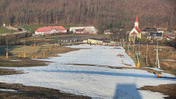 Horní část sjezdovky skiareálu Hlubočky