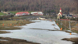 Horní část sjezdovky skiareálu Hlubočky