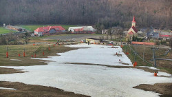 Horní část sjezdovky skiareálu Hlubočky