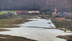 Horní část sjezdovky skiareálu Hlubočky