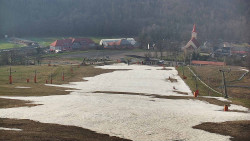 Horní část sjezdovky skiareálu Hlubočky