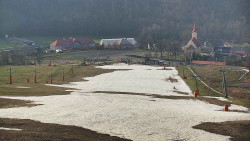 Horní část sjezdovky skiareálu Hlubočky