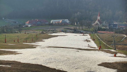 Horní část sjezdovky skiareálu Hlubočky