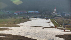 Horní část sjezdovky skiareálu Hlubočky