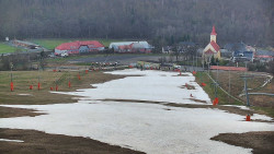 Horní část sjezdovky skiareálu Hlubočky