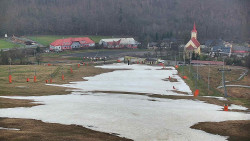 Horní část sjezdovky skiareálu Hlubočky