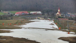 Horní část sjezdovky skiareálu Hlubočky