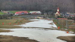 Horní část sjezdovky skiareálu Hlubočky