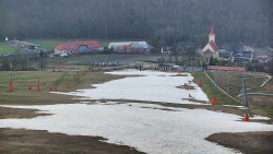 Horní část sjezdovky skiareálu Hlubočky